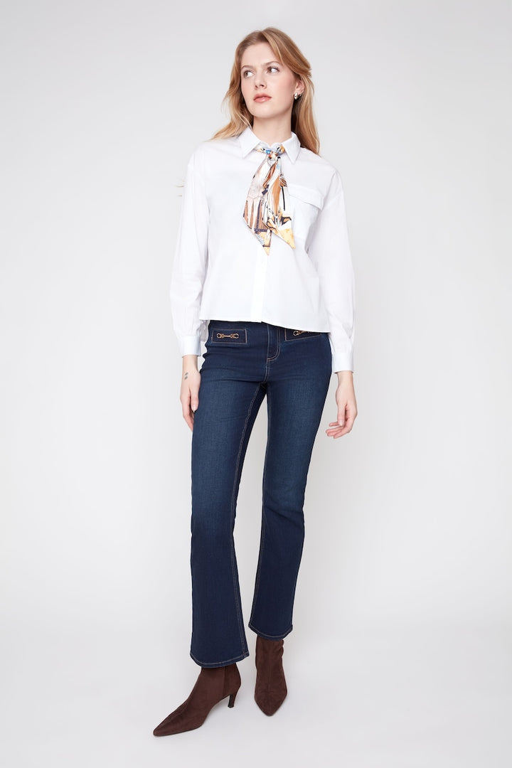 Le jean bootcut à détails métalliques Renuar | R11066D-E2141