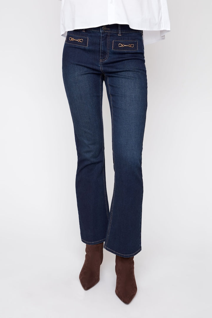 Le jean bootcut à détails métalliques Renuar | R11066D-E2141
