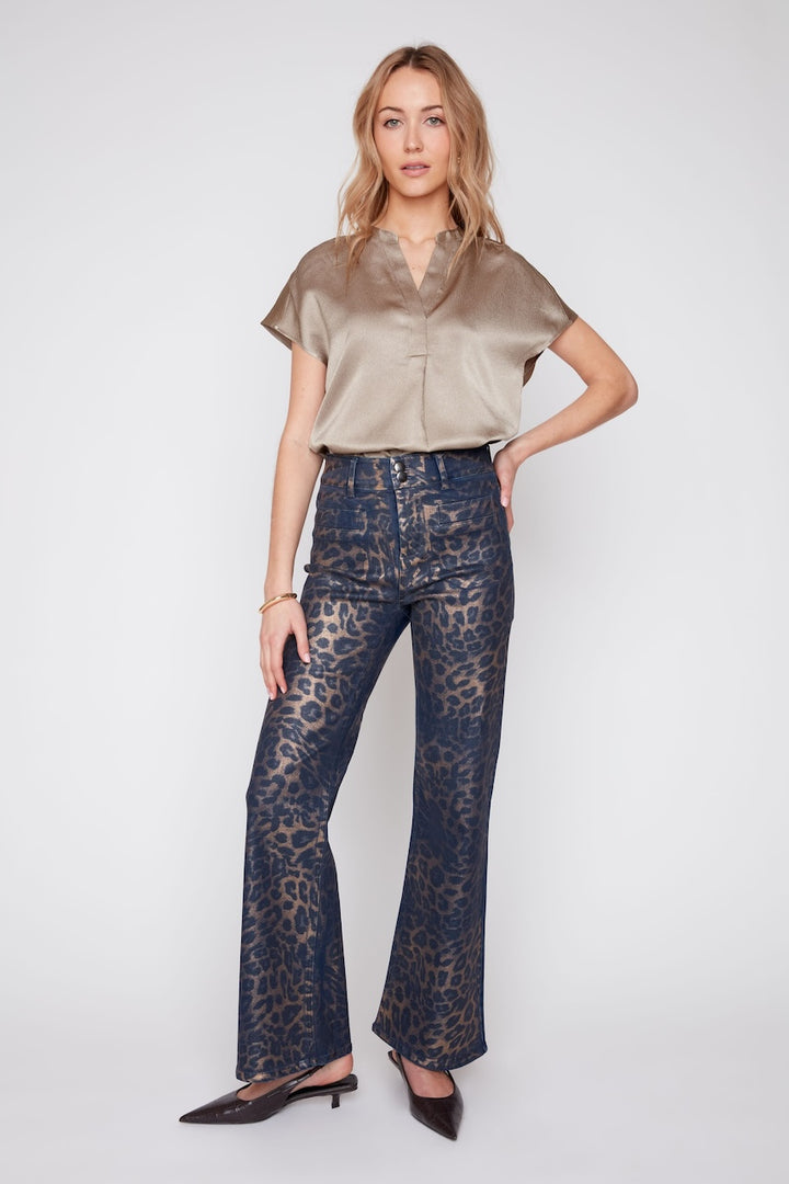 Le jean bootcut à imprimé léopard Renuar | R11081D-E3124