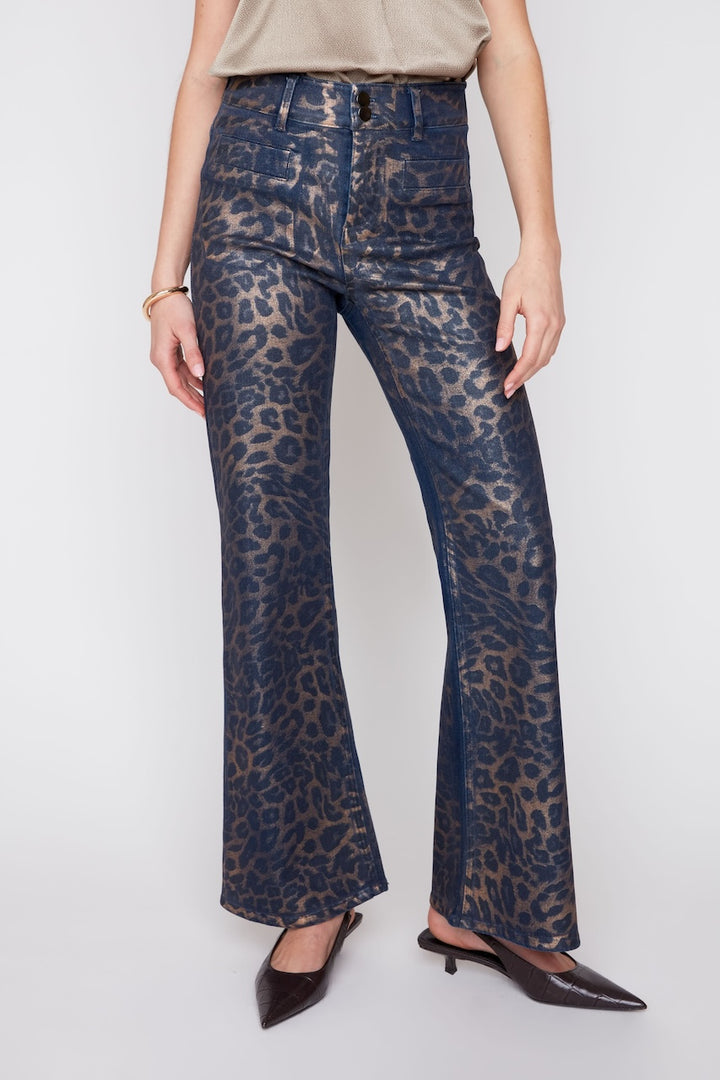 Le jean bootcut à imprimé léopard Renuar | R11081D-E3124