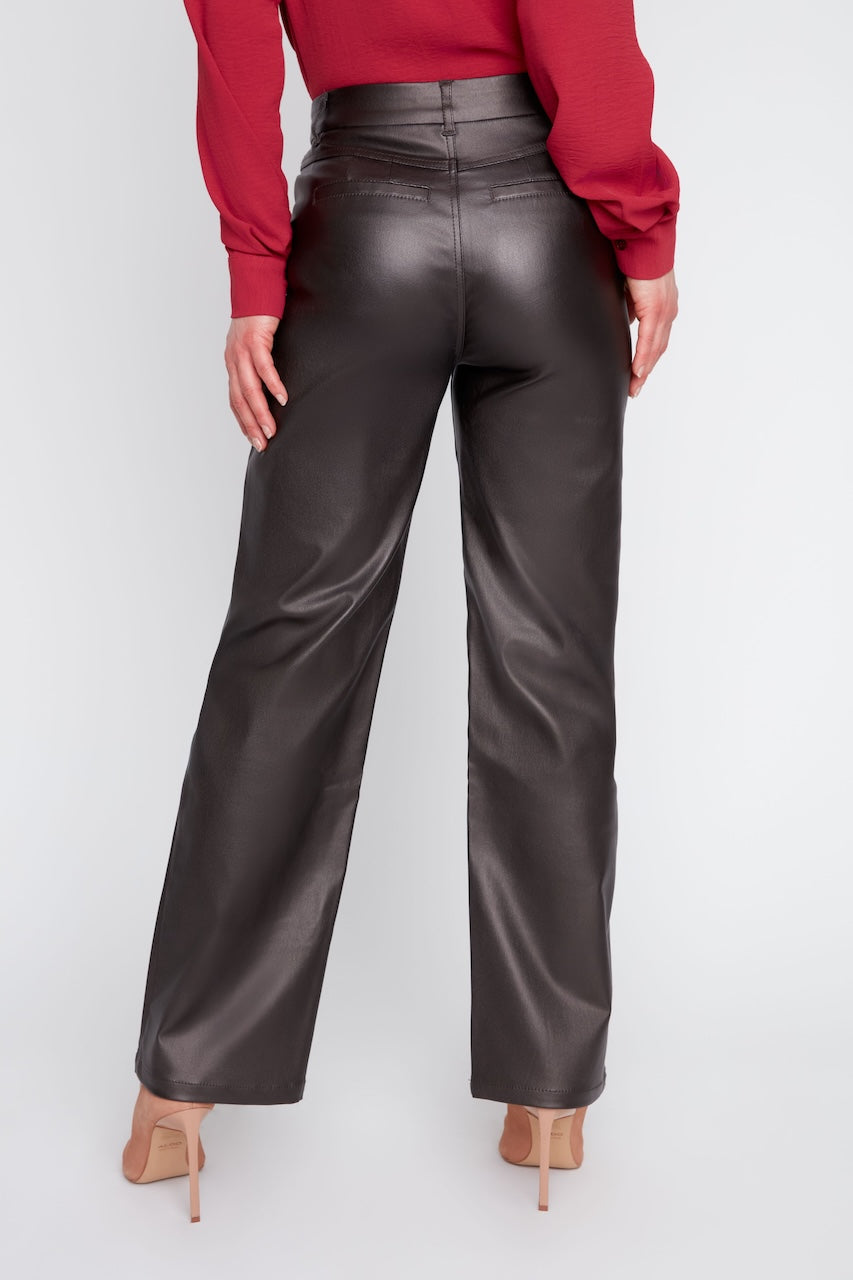 Le pantalon droit effet cuir Renuar | R11088-E3054