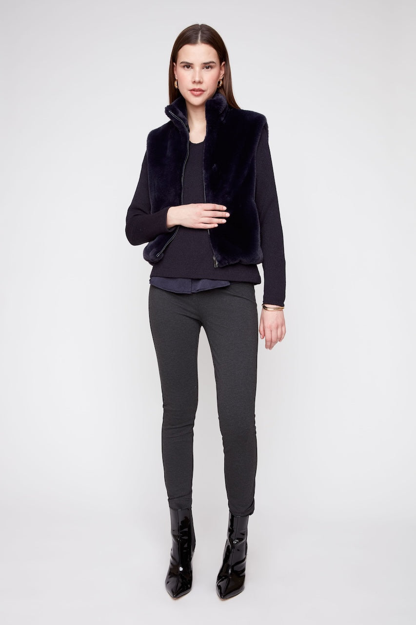 La veste sans manches en fausse fourrure Renuar | R3879L-E3011