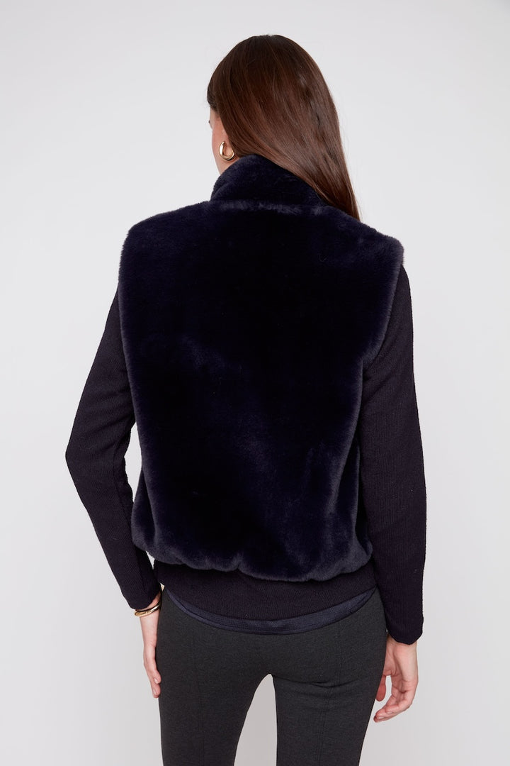 La veste sans manches en fausse fourrure Renuar | R3879L-E3011