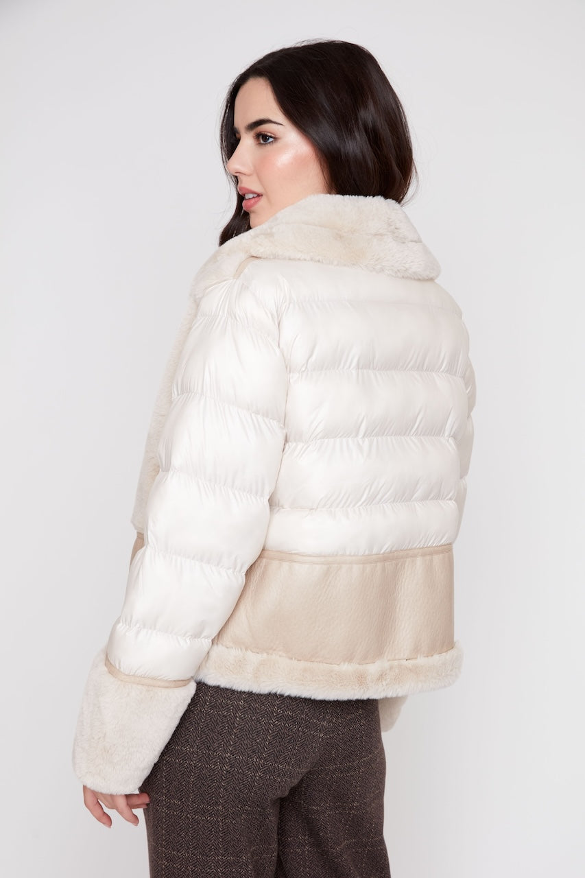 La veste matelassée en fausse fourrure Renuar | R3949L-E3116