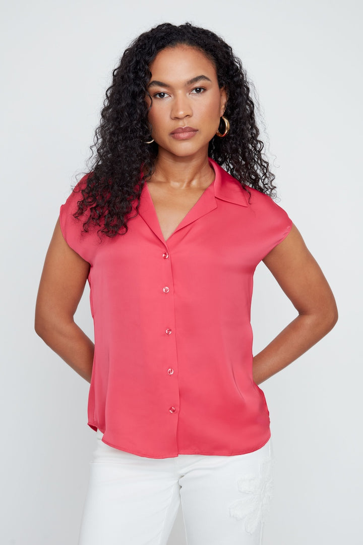 La blouse satin lisse Renuar | R5243-465