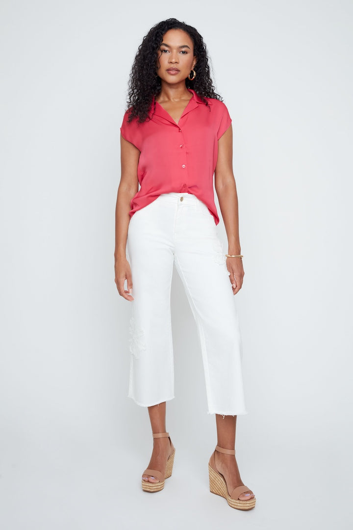 La blouse satin lisse Renuar | R5243-465