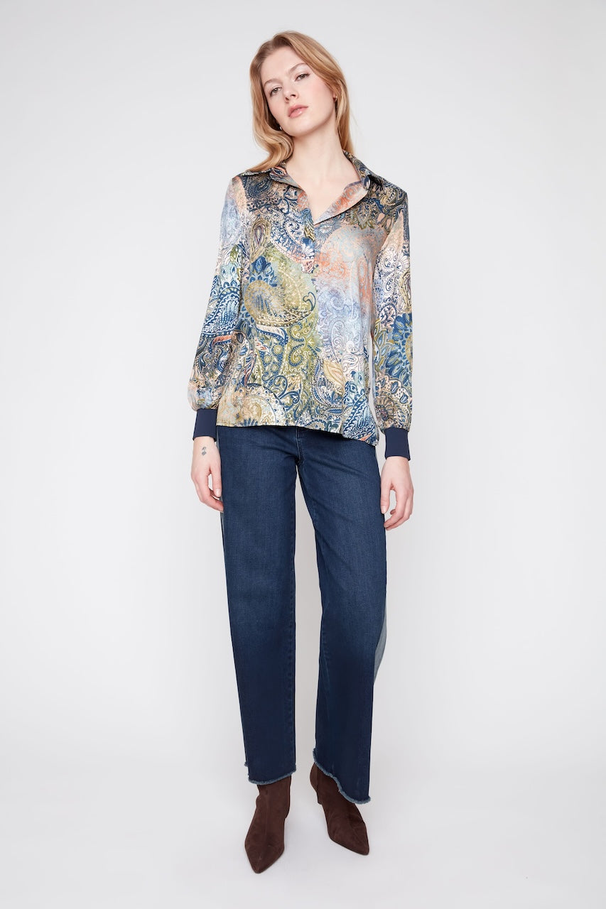 La blouse à imprimé paisley Renuar | R5289-984
