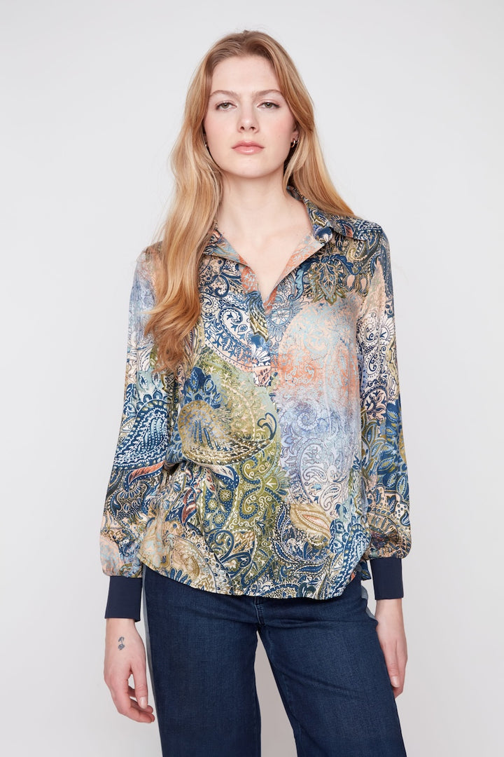 La blouse à imprimé paisley Renuar | R5289-984