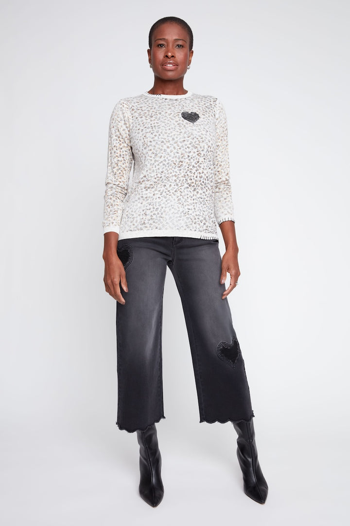 Le chandail en coton à imprimé animalier Renuar | R6998-4131