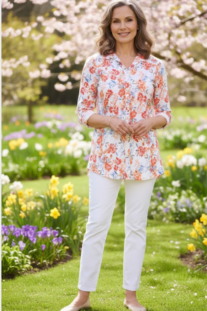 La blouse motif floral Devia | S583T