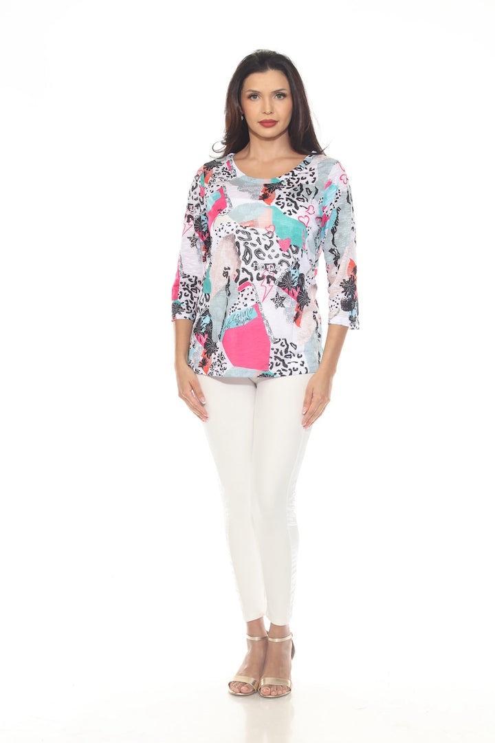 Le chandail manches 3/4 coloré Tango Mango | T6878