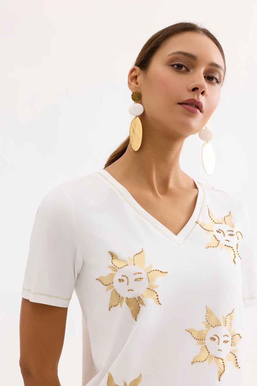 Le t-shirt motifs de soleil Leo Ugo | TEJ984