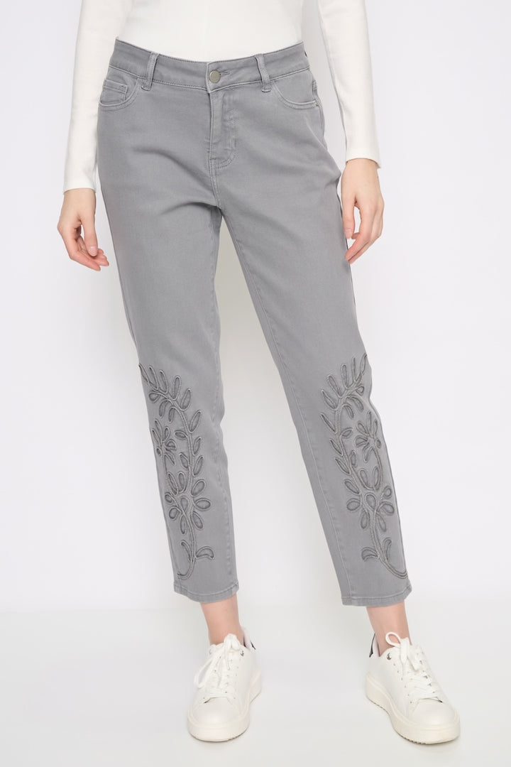 Le jean droit à détails soutache Picadilly | Y6044