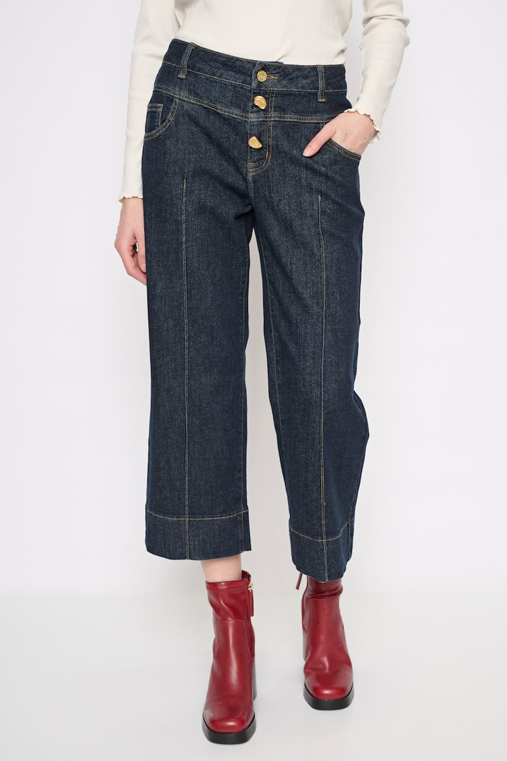 Le jean 3/4 à jambe large Picadilly | Y6097