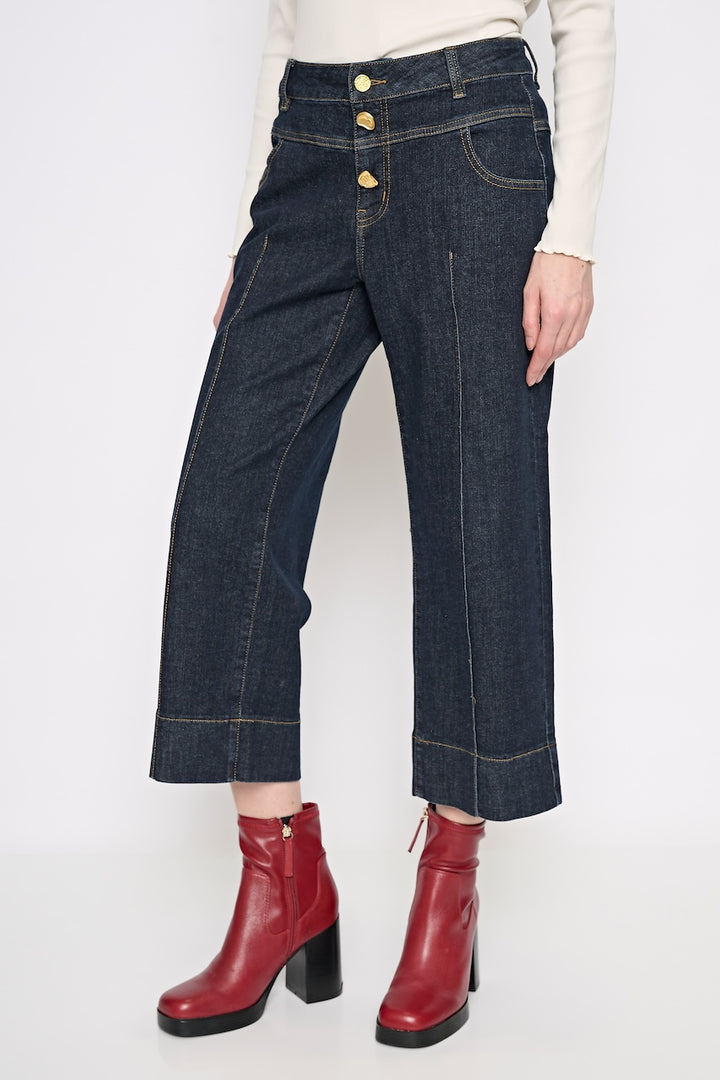 Le jean 3/4 à jambe large Picadilly | Y6097