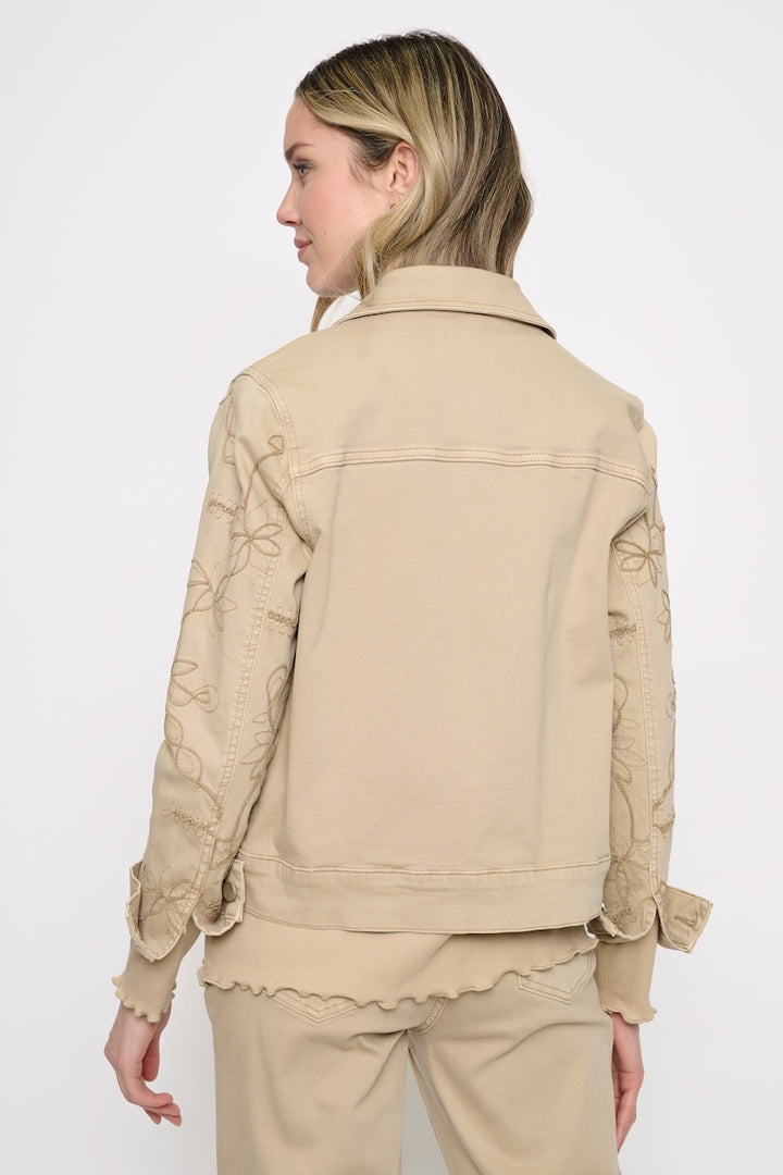 La veste en denim brodée Picadilly | Y6498