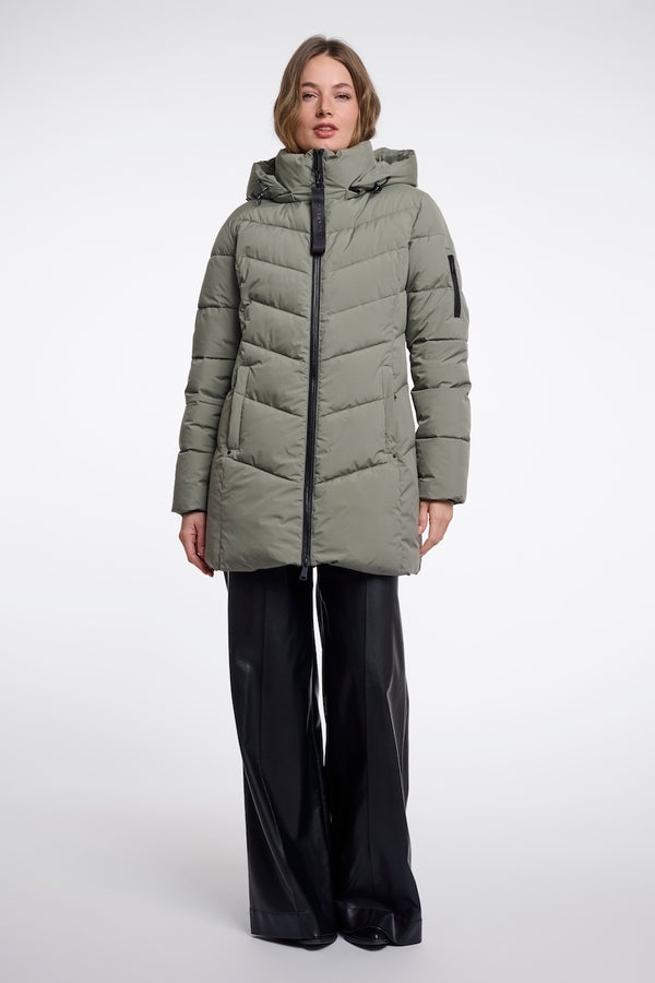 Le manteau matelassé à capuchon amovible Rino & Pelle | YASMINA-7002612