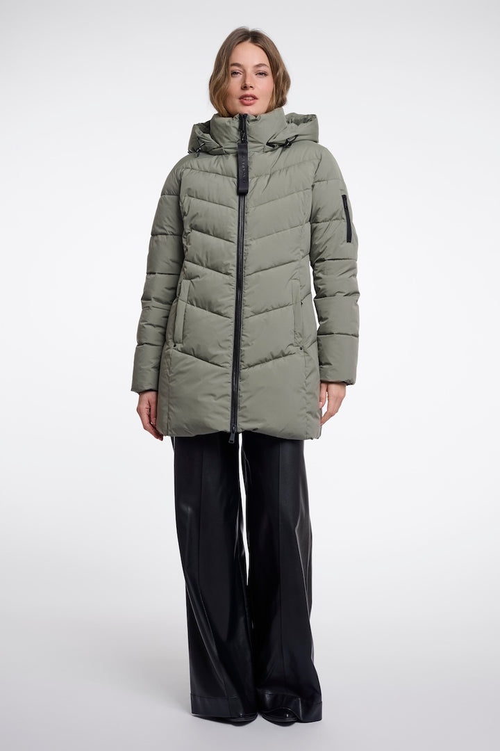 Le manteau matelassé à capuchon amovible Rino & Pelle | YASMINA-7002612