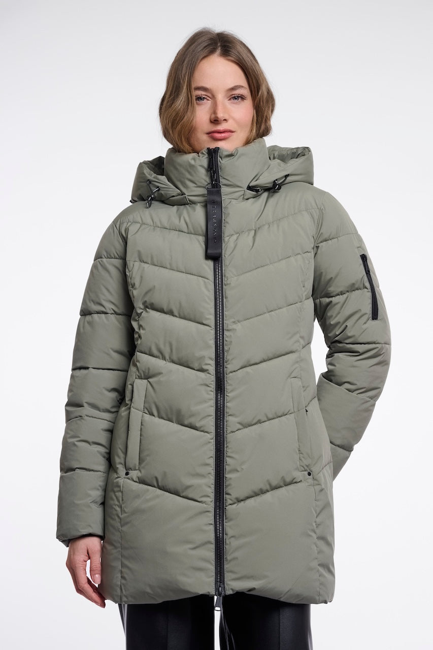 Le manteau matelassé à capuchon amovible Rino & Pelle | YASMINA-7002612