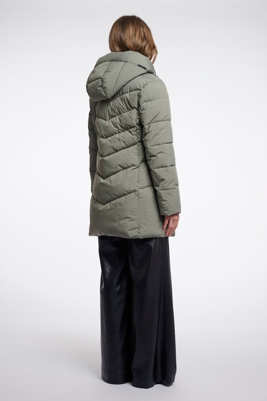 Le manteau matelassé à capuchon amovible Rino & Pelle | YASMINA-7002612