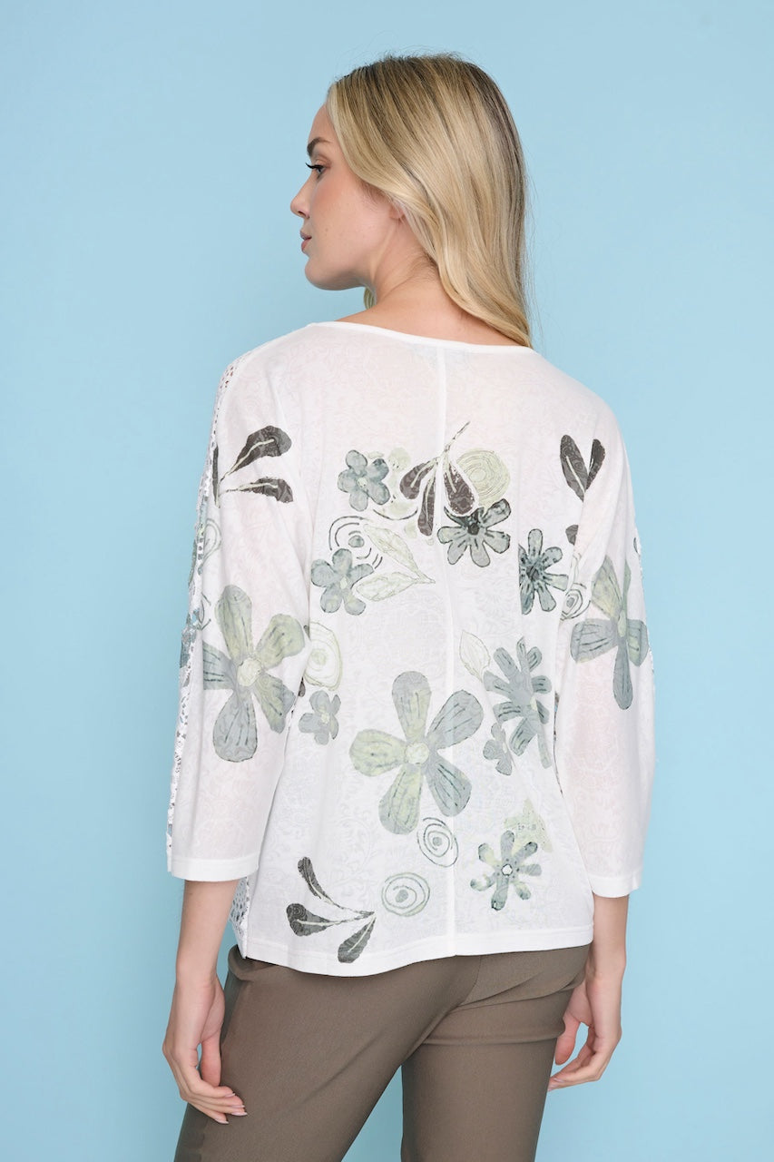 Le chandail dentelle florale Picadilly | ZN107RN