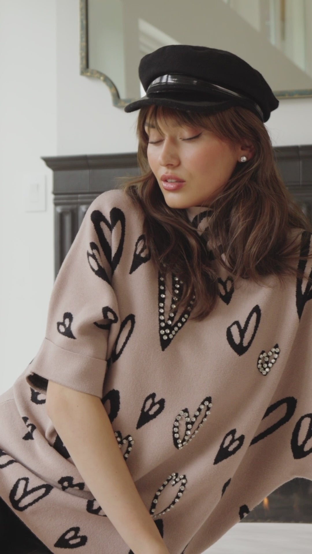 Le pull motif de coeurs Frank Lyman | 253721