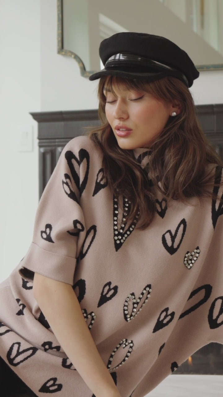 Le pull motif de coeurs Frank Lyman | 253721