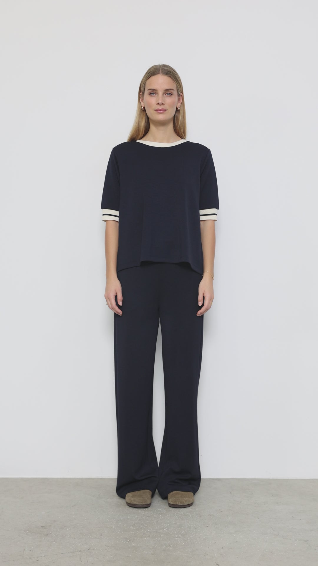 Le t-shirt bordure côtelée Soya Concept | 27436