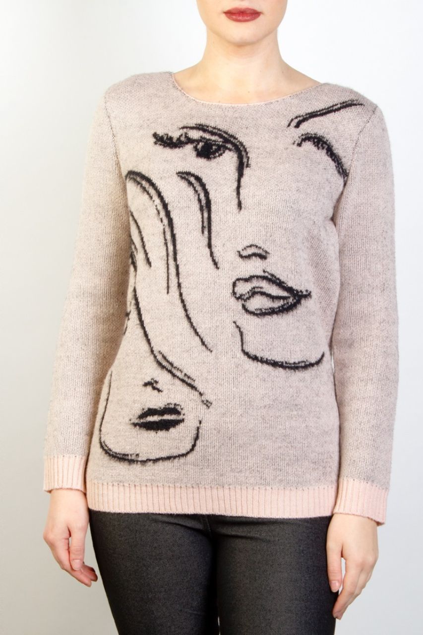The Moffi sweater ''Woman's faces''